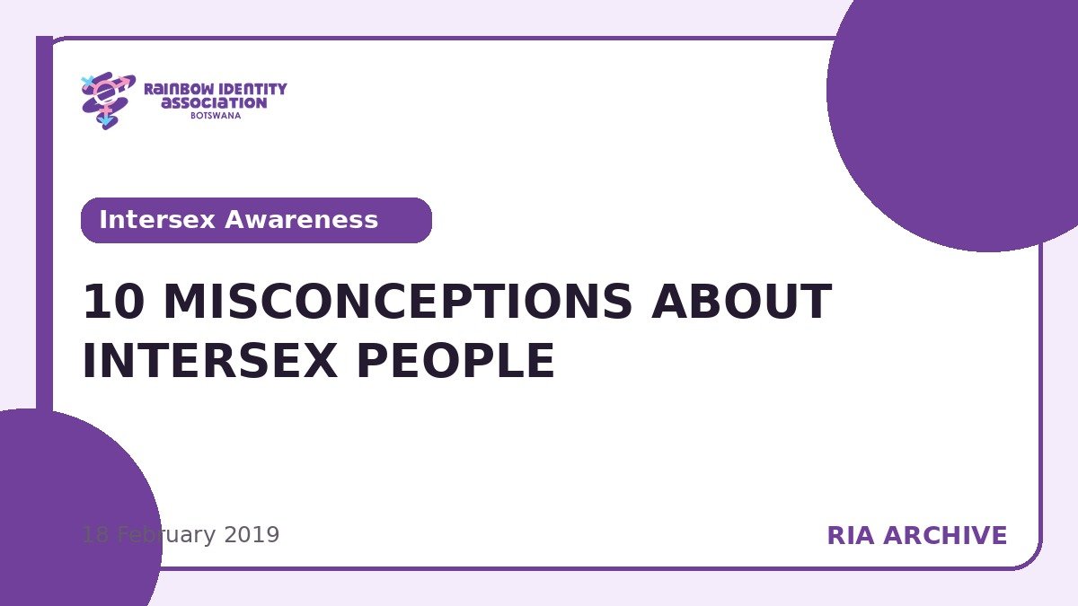 10 MISCONCEPTIONS ABOUT INTERSEX PEOPLE